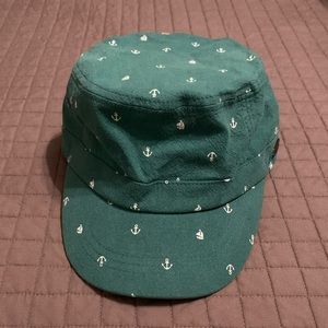 Hat headwear with anchors and sailboats